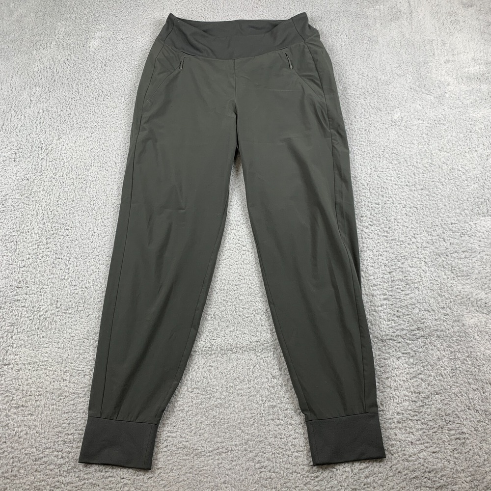 Athleta Soho Joggers Womens 4‎ Green Conceal Zip Pockets Athletic Sweatpants